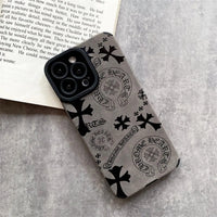 Buy Chrome Hearts Phone Case for iPhone, Thickened Anti-fall Phone Case - Seth at Caseles-iPhone 16 Pro Max, Gray