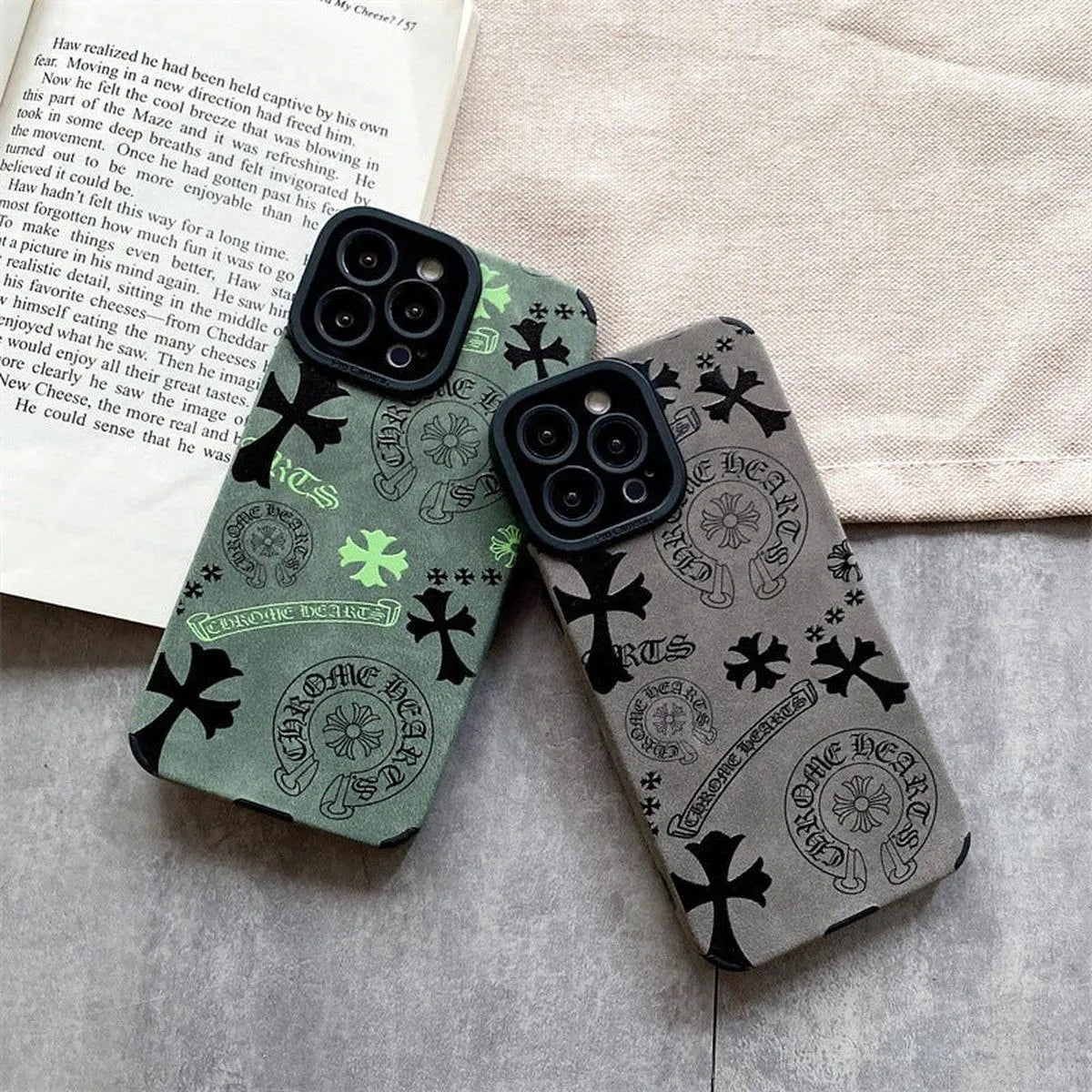 Buy Chrome Hearts Phone Case for iPhone, Thickened Anti-fall Phone Case - Seth at Caseles-iPhone 16 Pro Max, Green