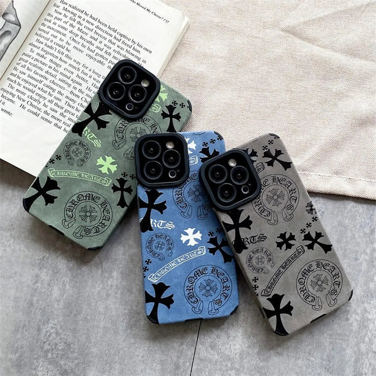 Buy Chrome Hearts Phone Case for iPhone, Thickened Anti-fall Phone Case - Seth at Caseles-iPhone 16 Pro Max, Green