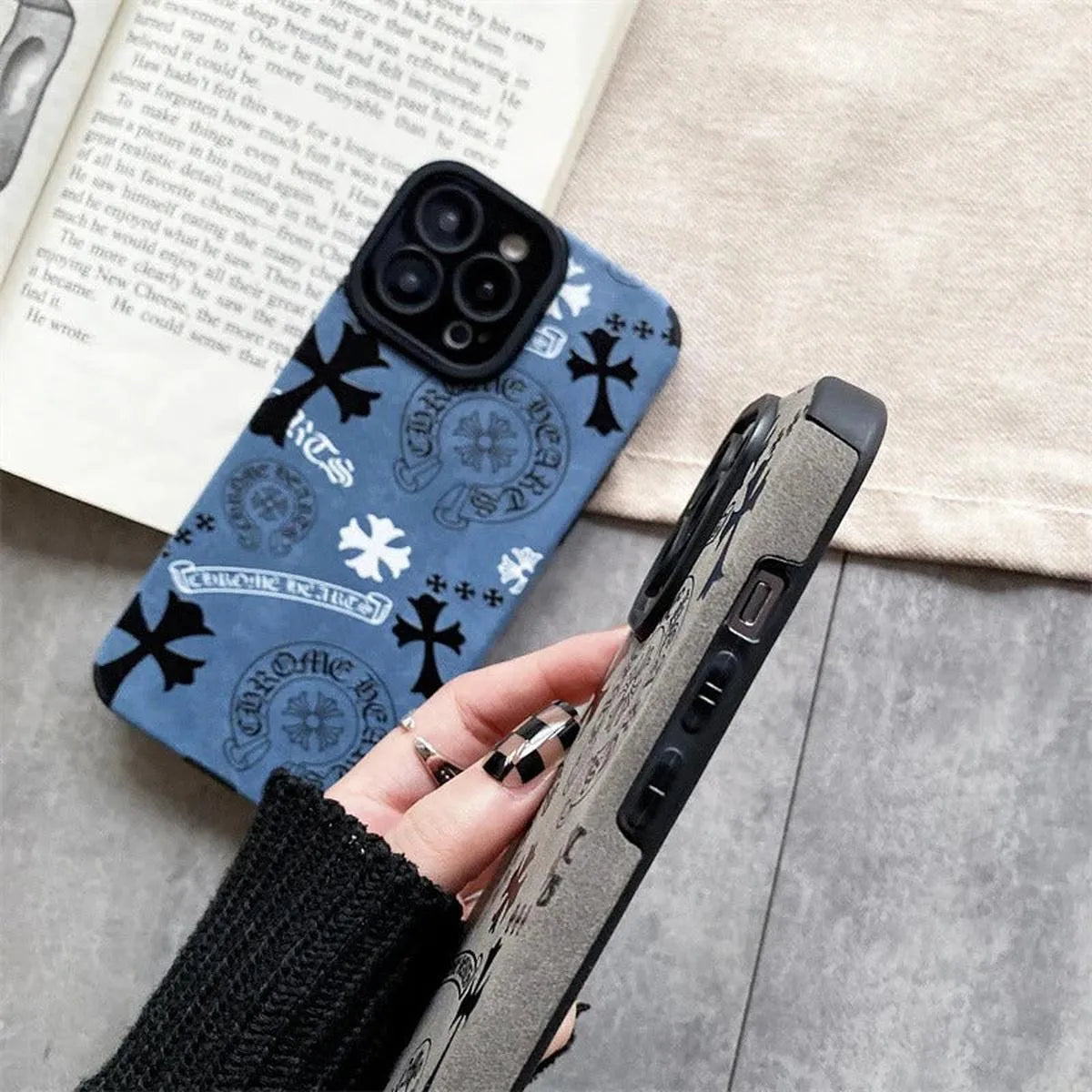 Buy Chrome Hearts Phone Case for iPhone, Thickened Anti-fall Phone Case - Seth at Caseles-iPhone 16 Pro Max, Green