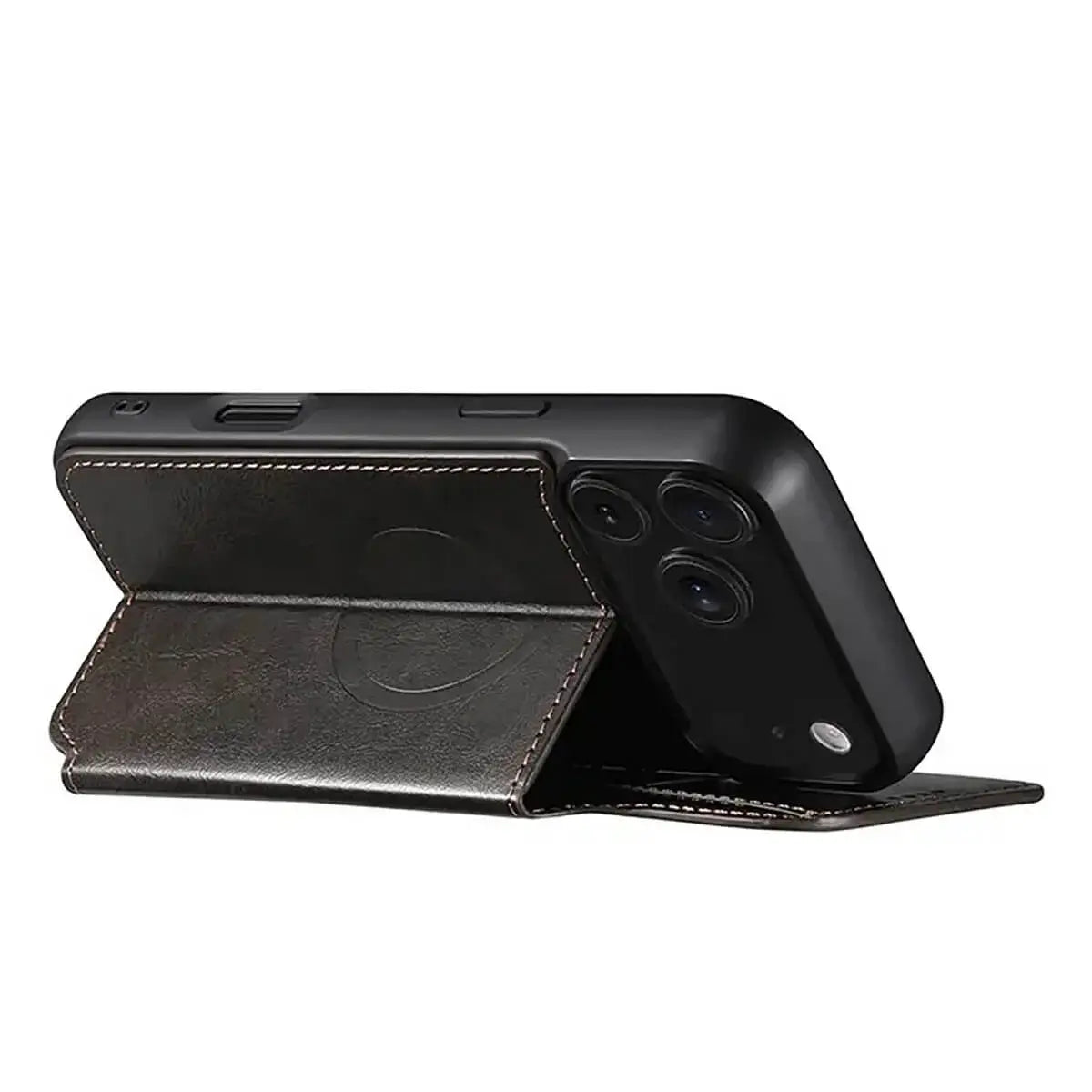 Buy Classic Wallet Phone Case, Support MagSafe Wireless Charging, Magnetic Flip, Premium Leather - SHAKAR at Caseles-iPhone 17 Pro Max, Shakar-Brown