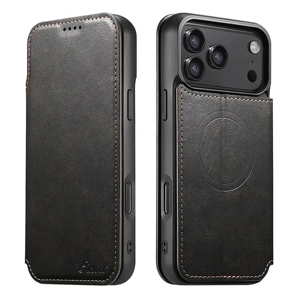 Buy Classic Wallet Phone Case, Support MagSafe Wireless Charging, Magnetic Flip, Premium Leather - SHAKAR at Caseles-iPhone 17 Pro Max, Shakar-Brown