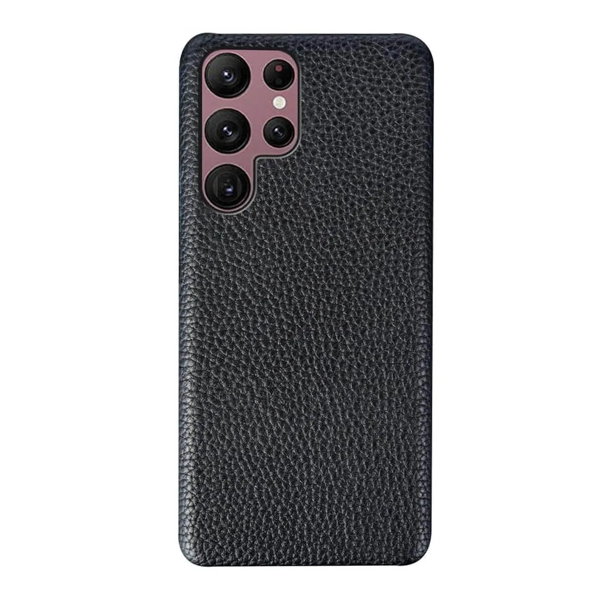 Buy Genuine Leather Samsung Galaxy Case, Shockproof Slim Protective Grain Leather Cover - Silas at Caseles-Galaxy S25 Ultra, Black