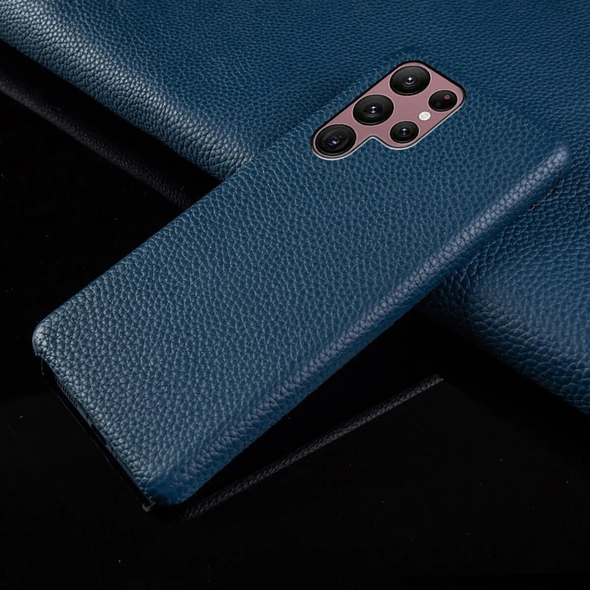 Buy Genuine Leather Samsung Galaxy Case, Shockproof Slim Protective Grain Leather Cover - Silas at Caseles-Galaxy S25 Ultra, Bronze