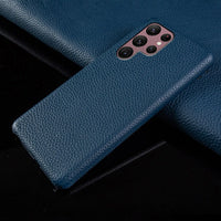 Buy Genuine Leather Samsung Galaxy Case, Shockproof Slim Protective Grain Leather Cover - Silas at Caseles-Galaxy S25 Ultra, Bronze
