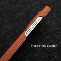 Buy Genuine Leather Samsung Galaxy Case, Shockproof Slim Protective Grain Leather Cover - Silas at Caseles-Galaxy S25 Ultra, Bronze