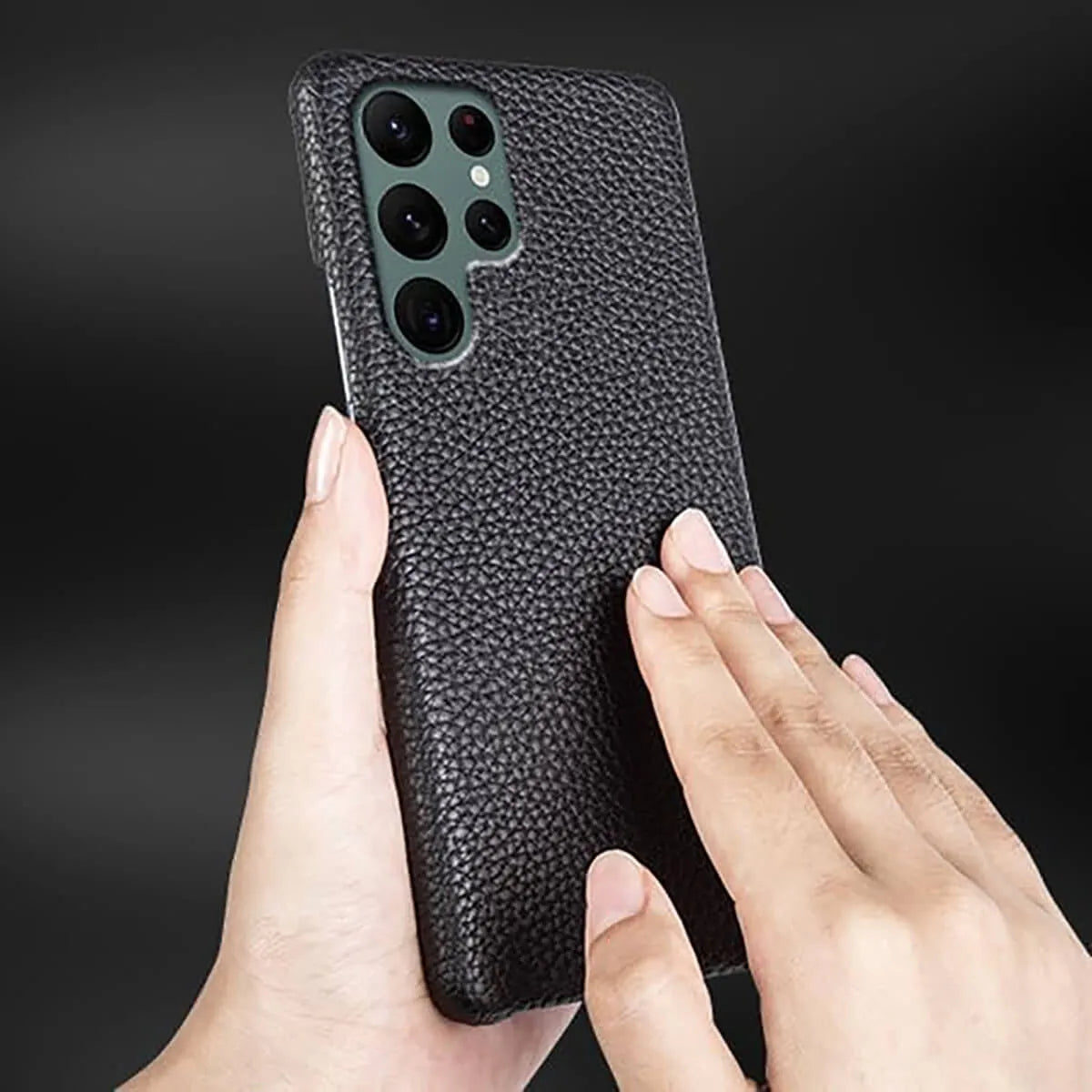 Buy Genuine Leather Samsung Galaxy Case, Shockproof Slim Protective Grain Leather Cover - Silas at Caseles-Galaxy S25 Ultra, Bronze