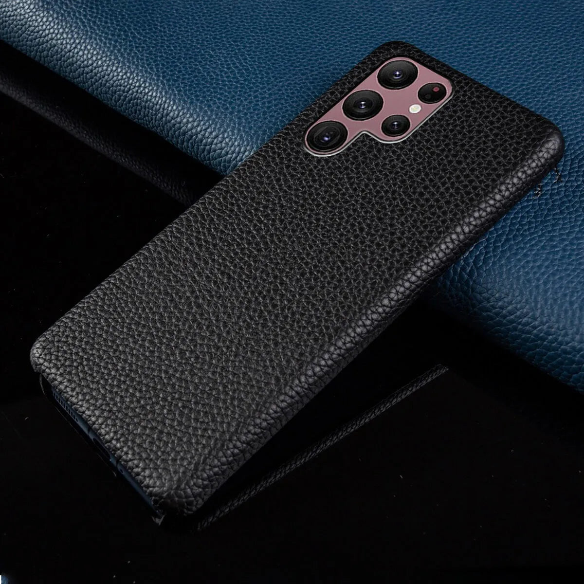 Buy Genuine Leather Samsung Galaxy Case, Shockproof Slim Protective Grain Leather Cover - Silas at Caseles-Galaxy S25 Ultra, Bronze