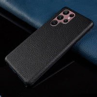 Buy Genuine Leather Samsung Galaxy Case, Shockproof Slim Protective Grain Leather Cover - Silas at Caseles-Galaxy S25 Ultra, Bronze