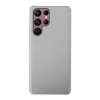 Buy Genuine Leather Samsung Galaxy Case, Shockproof Slim Protective Grain Leather Cover - Silas at Caseles-Galaxy S25 Ultra, Gray