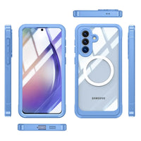 Buy Full-Body Rugged Shield for Samsung A Series: 360° Magnetic Case with Built-in 9H+ Screen Protector - SILO at Caseles-Samsung Galaxy A57 5G, Black