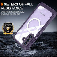 Buy Full-Body Rugged Shield for Samsung A Series: 360° Magnetic Case with Built-in 9H+ Screen Protector - SILO at Caseles-Samsung Galaxy A57 5G, Black