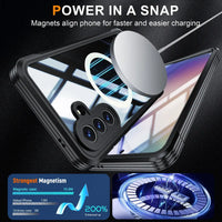 Buy Full-Body Rugged Shield for Samsung A Series: 360° Magnetic Case with Built-in 9H+ Screen Protector - SILO at Caseles-Samsung Galaxy A57 5G, Black