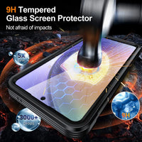 Buy Full-Body Rugged Shield for Samsung A Series: 360° Magnetic Case with Built-in 9H+ Screen Protector - SILO at Caseles-Samsung Galaxy A57 5G, Black