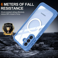 Buy Full-Body Rugged Shield for Samsung A Series: 360° Magnetic Case with Built-in 9H+ Screen Protector - SILO at Caseles-Samsung Galaxy A57 5G, Black