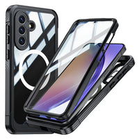 Buy Full-Body Rugged Shield for Samsung A Series: 360° Magnetic Case with Built-in 9H+ Screen Protector - SILO at Caseles-Samsung Galaxy A57 5G, Black