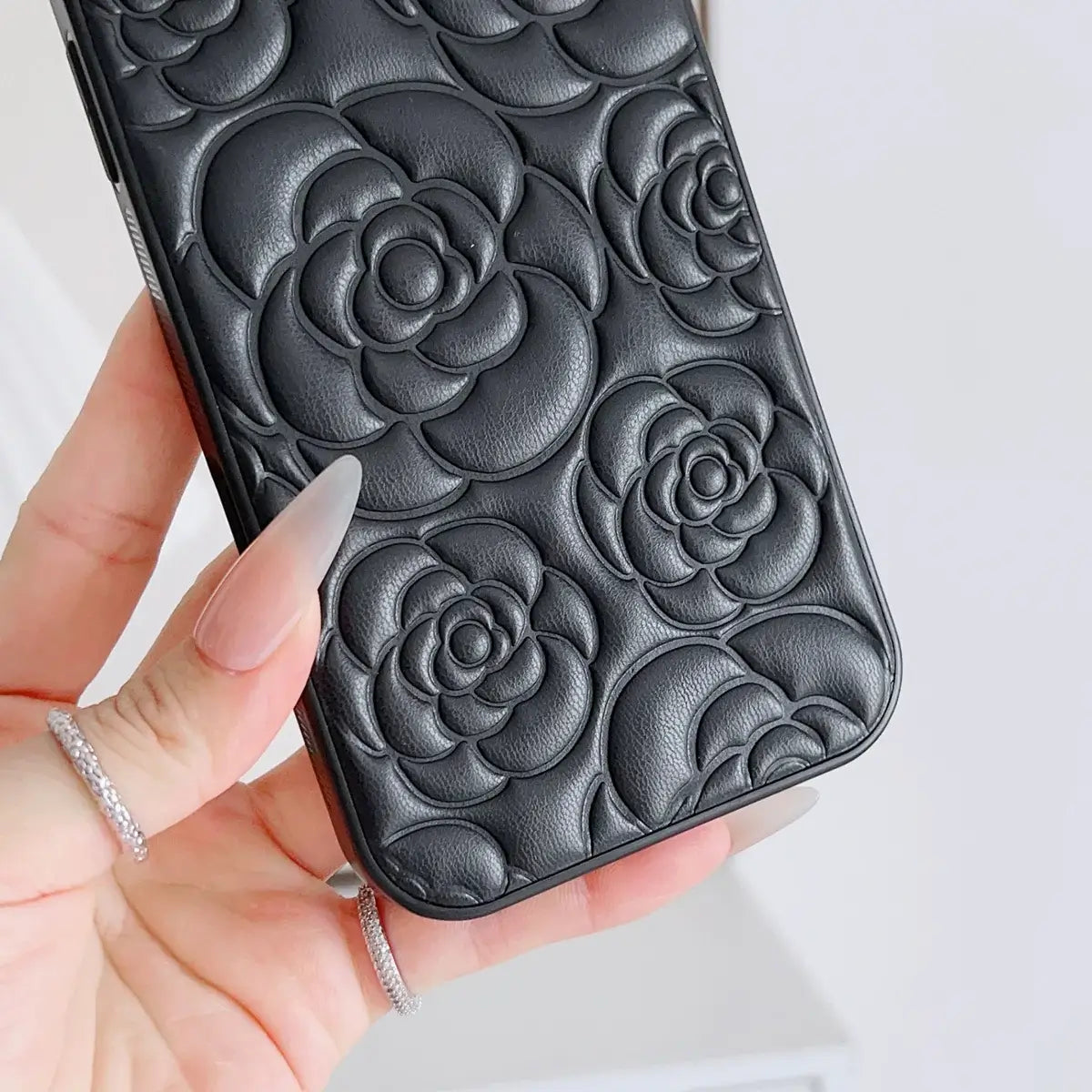Buy Camellia Quilted Case with 1.2m Crossbody Strap, Universal Single & Dual Hole Attachment, Shockproof Fashion Cover - SIRAN at Caseles-Samsung Galaxy S25 Ultra, Quilting