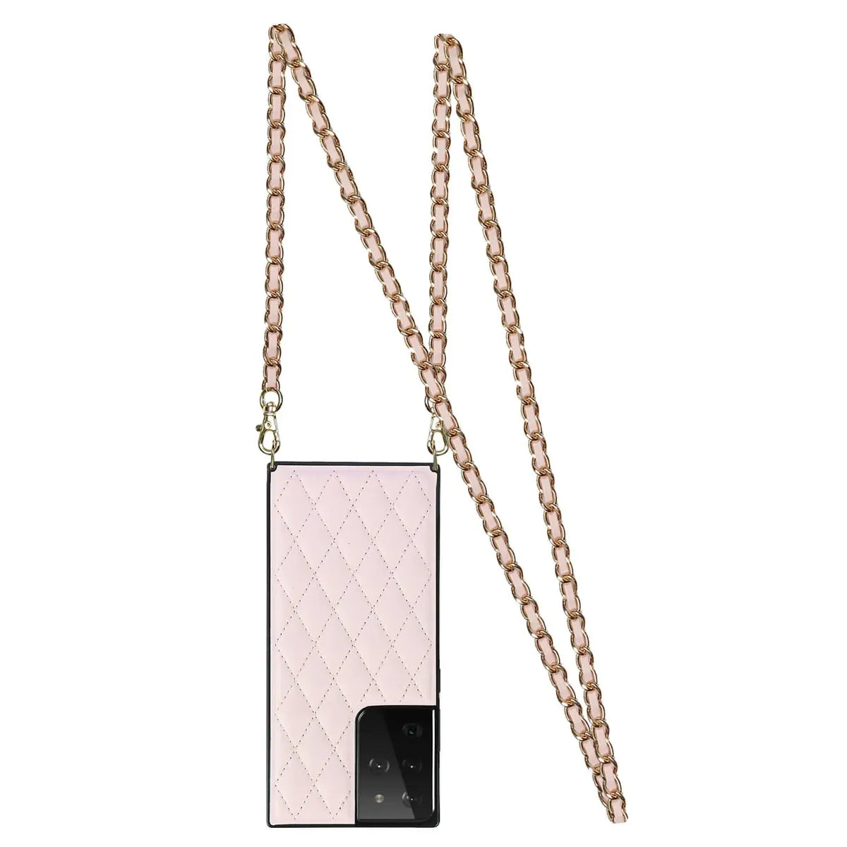 Buy Crossbody Leather Phone Case for Lady, with Detachable Adjustable Strap - SIRAN at Caseles-Samsung Galaxy S25 Ultra, Siran-Pink