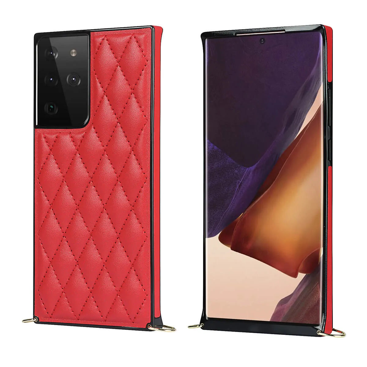 Buy Crossbody Leather Phone Case for Lady, with Detachable Adjustable Strap - SIRAN at Caseles-Samsung Galaxy S25 Ultra, Smita-Black