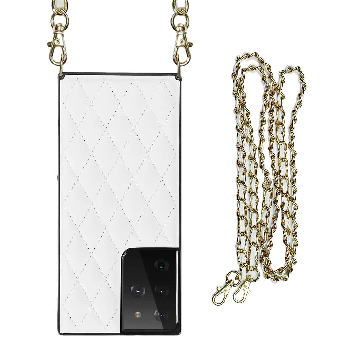 Buy Crossbody Leather Phone Case for Lady, with Detachable Adjustable Strap - SIRAN at Caseles-Samsung Galaxy S25 Ultra, Smita-Black