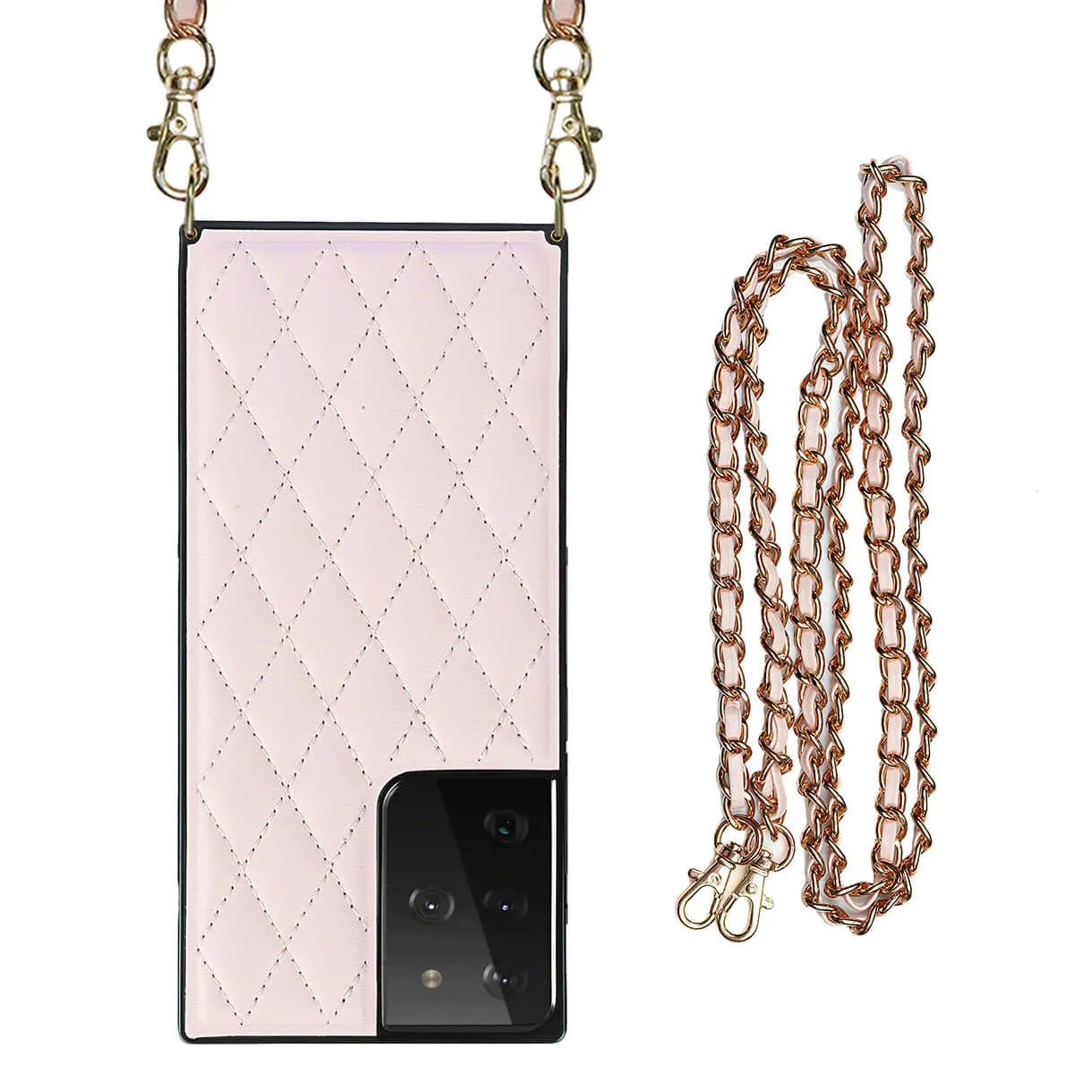 Buy Crossbody Leather Phone Case for Lady, with Detachable Adjustable Strap - SIRAN at Caseles-Samsung Galaxy S25 Ultra, Smita-Black