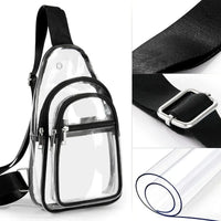 Buy Stadium Approved Transparent Crossbody Bag: Hands-Free Comfort for Concerts, Games & Outdoor Events - STADIUM-READY CLEAR SLING at Caseles-, 