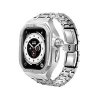 Buy Caseles Luxury Stainless Steel Strap & Case for Apple Watch, Compatible with iWatch band Series 10/9/8/7/6/5/4/3/2/1/Ultra/SE, Men and Women - STAINLESS STEEL CASE FOR APPLE WATCH at Caseles-Style 1, 40mm