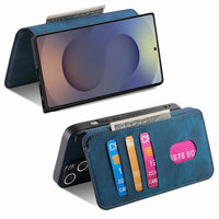 Buy Retro Magnetic Wallet Case, Support Magsafe, Detachable 2in1 Folio Flip Cover, with Card Slots - Stanley at Caseles-Samsung Galaxy A55 5G, Black