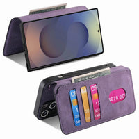 Buy Retro Magnetic Wallet Case, Support Magsafe, Detachable 2in1 Folio Flip Cover, with Card Slots - Stanley at Caseles-Samsung Galaxy A55 5G, Black