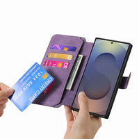 Buy Retro Magnetic Wallet Case, Support Magsafe, Detachable 2in1 Folio Flip Cover, with Card Slots - Stanley at Caseles-Samsung Galaxy A55 5G, Black