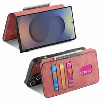 Buy Retro Magnetic Wallet Case, Support Magsafe, Detachable 2in1 Folio Flip Cover, with Card Slots - Stanley at Caseles-Samsung Galaxy A55 5G, Black