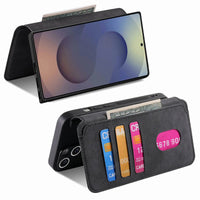 Buy Retro Magnetic Wallet Case, Support Magsafe, Detachable 2in1 Folio Flip Cover, with Card Slots - Stanley at Caseles-Samsung Galaxy A55 5G, Black