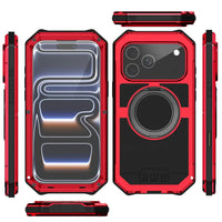 Buy 360° Rotatable Magnetic Stand Case | Full-Body Protection, Lens Guard & Wireless Charging Support - Stark at Caseles-iPhone 17 Pro Max, Orange