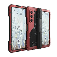 Buy Classic Full Body Metal Armor Phone Case, with Screen Protector, Heavy Duty Defender Shockproof Case - TANK at Caseles-Samsung Galaxy Z Fold 6, Taddeo-Black