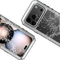 Buy Classic Full Body Metal Armor Phone Case, with Screen Protector, Heavy Duty Defender Shockproof Case - TANKER at Caseles-iPhone 17 Pro Max, Black
