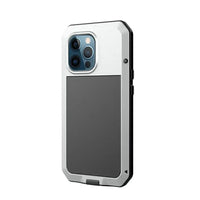 Buy Classic Full Body Metal Armor Phone Case, with Screen Protector, Heavy Duty Defender Shockproof Case - TANKER at Caseles-iPhone 17 Pro Max, Black