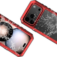 Buy Classic Full Body Metal Armor Phone Case, with Screen Protector, Heavy Duty Defender Shockproof Case - TANKER at Caseles-iPhone 17 Pro Max, Black