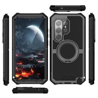 Buy 360° Rotating Magnetic Kickstand Case, Galaxy S26 Full-Body Armor, Integrated Lens Guard & Wireless Charging - TITAN at Caseles-Samsung Galaxy S26 Ultra, Black