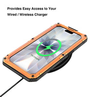 Buy Metal Waterproof Phone Case, with Built in Screen Protector, FullBody Protective Shockproof Heavy Duty Rugged Defender Cover - TIVON at Caseles-iPhone 17 Pro Max, Tivon-Black