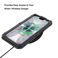 Buy Metal Waterproof Phone Case, with Built in Screen Protector, FullBody Protective Shockproof Heavy Duty Rugged Defender Cover - TIVON at Caseles-iPhone 17 Pro Max, Tivon-Black