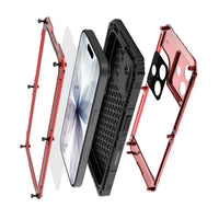 Buy Metal Waterproof Phone Case, with Built in Screen Protector, FullBody Protective Shockproof Heavy Duty Rugged Defender Cover - TIVON at Caseles-iPhone 17 Pro Max, Tivon-Black