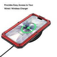 Buy Metal Waterproof Phone Case, with Built in Screen Protector, FullBody Protective Shockproof Heavy Duty Rugged Defender Cover - TIVON at Caseles-iPhone 17 Pro Max, Tivon-Black