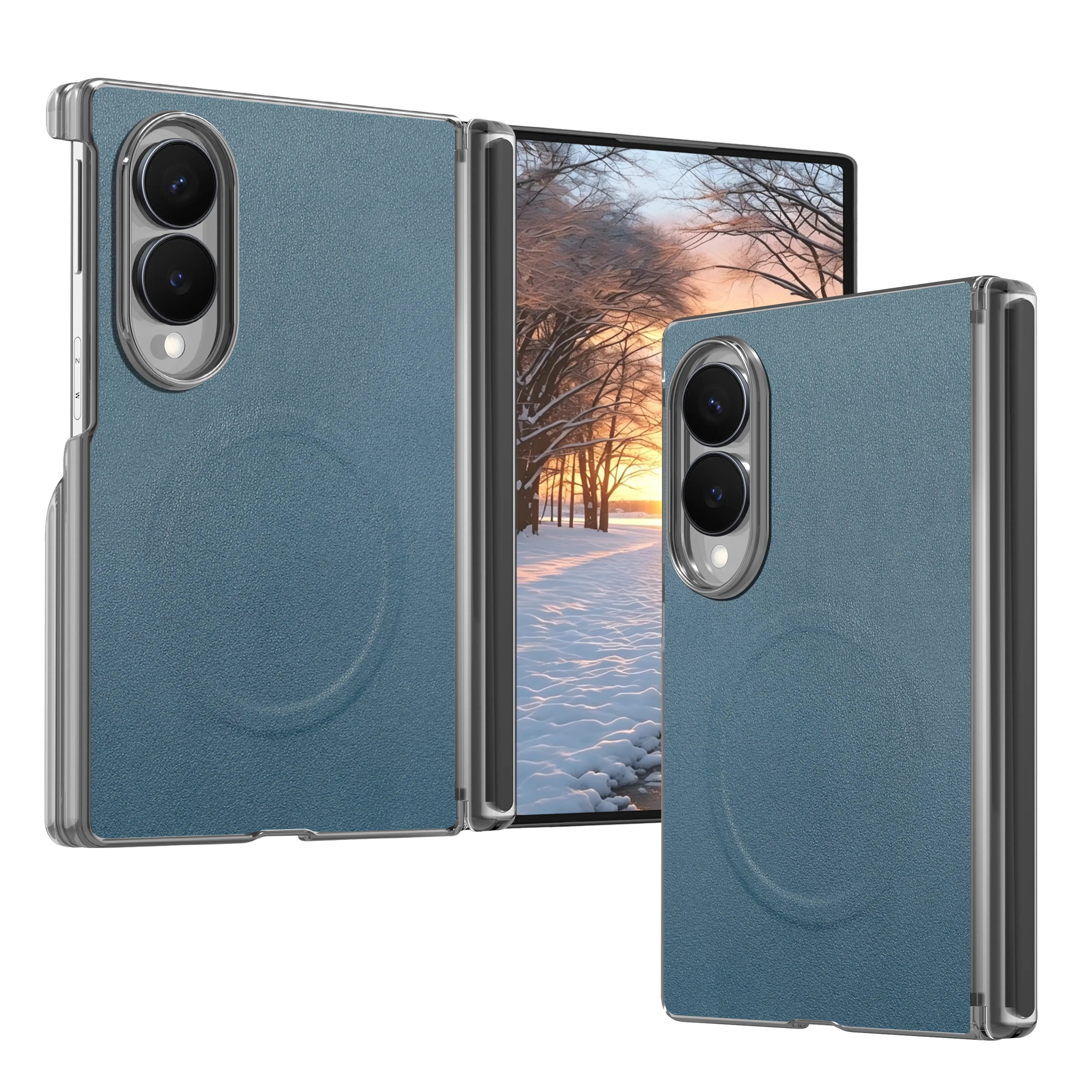 Buy Genuine Leather Case for Galaxy Z TriFold, Dual-Hinge Protection & MagSafe Compatible Multi-Angle Stand Cover - Trifold at Caseles-Samsung Galaxy Z Fold 8, TriFold-Green