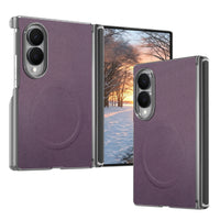Buy Genuine Leather Case for Galaxy Z TriFold, Dual-Hinge Protection & MagSafe Compatible Multi-Angle Stand Cover - Trifold at Caseles-Samsung Galaxy Z Fold 8, TriFold-Purple