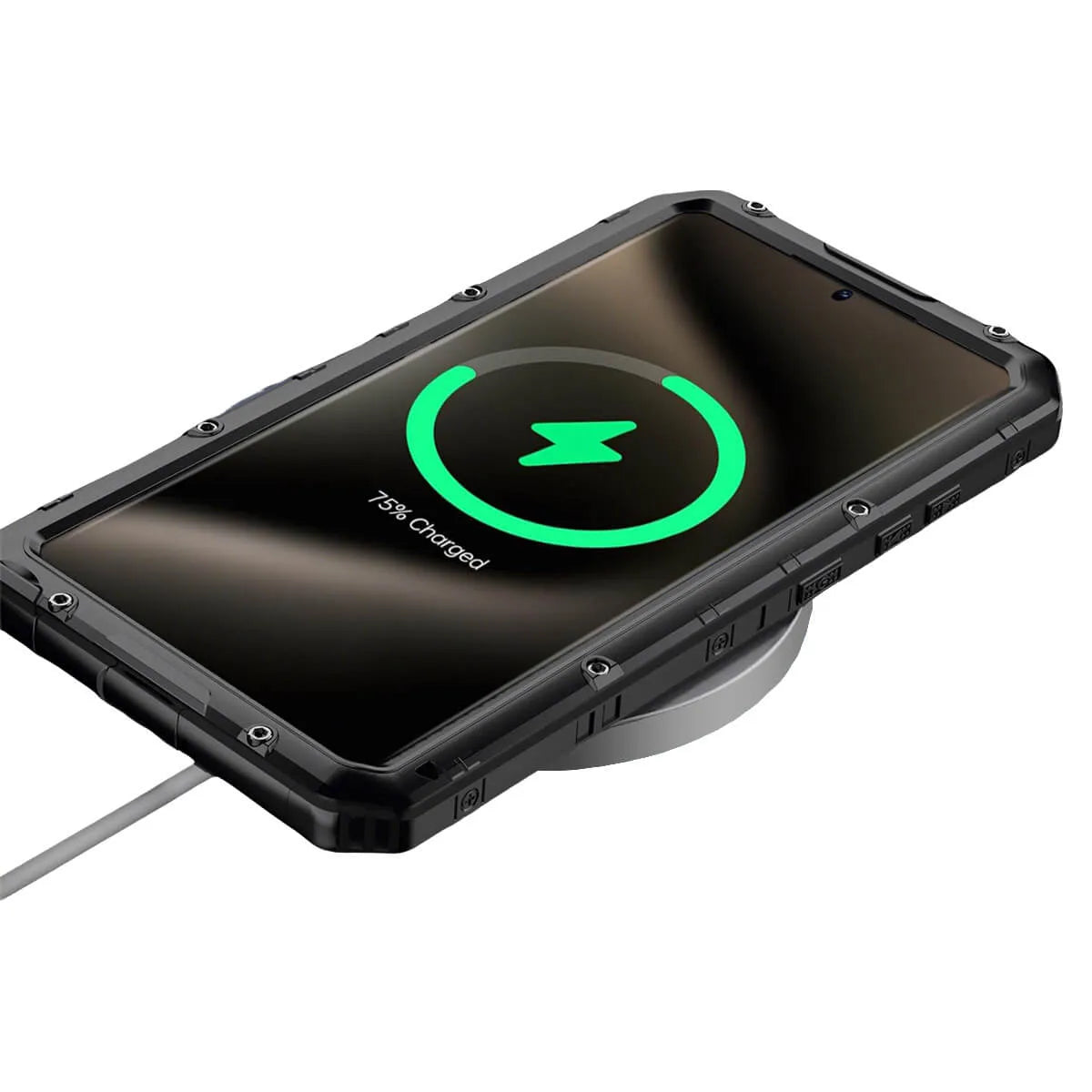 Buy Metal Waterproof Phone Case, with Built in Screen Protector, FullBody Protective Shockproof Heavy Duty Rugged Defender Cover - TYSON at Caseles-Samsung Galaxy S25 Ultra, Black
