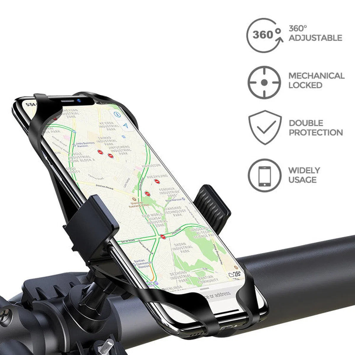 Buy for Motorcycle, Bike Handlebars, Adjustable - UNIVERSAL BIKE PHONE MOUNT at Caseles-, 
