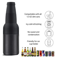 Buy 3-In-1 UNIVERSAL CAN/BOTTLE COOLER: Vacuum Insulated Armor for 12oz–16oz Drinks - UNIVERSAL CAN/BOTTLE COOLER at Caseles-12oz, 