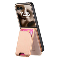 Buy Magnetic Detachable Wallet Case for Motorola Moto Razr, Slim Leather Flip Cover with 3 Card Slots and Kickstand, Wireless Charging Compatible Shockproof Case - Vell at Caseles-Motorola Razr Ultra (2025), Black
