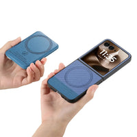 Buy Magnetic Detachable Wallet Case for Motorola Moto Razr, Slim Leather Flip Cover with 3 Card Slots and Kickstand, Wireless Charging Compatible Shockproof Case - Vell at Caseles-Motorola Razr Ultra (2025), Black