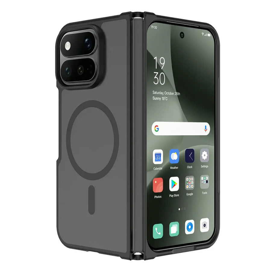 Buy Ultra-Thin Translucent Matte Case with 38 N52 Strong Magnets, 14FT Military-Grade Drop Defense & Raised Bezel Protection - VELO at Caseles-Google Pixel 11 Pro Fold, Black